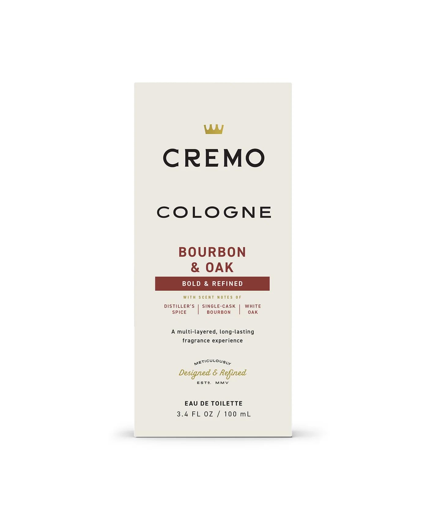 Cremo Cologne For Men - Spice & Black Vanilla Mens Cologne Spray, An Explosion of Vibrant Spices, Dark Woods and Black Vanilla, Multi-Layered Signature Men's Fragrances, 3.4 Fl Oz