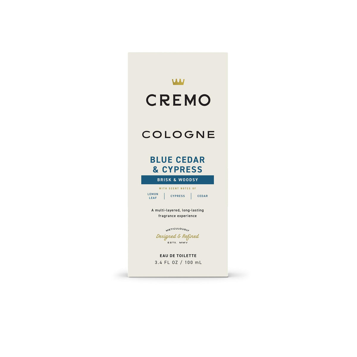 Cremo Cologne For Men - Spice & Black Vanilla Mens Cologne Spray, An Explosion of Vibrant Spices, Dark Woods and Black Vanilla, Multi-Layered Signature Men's Fragrances, 3.4 Fl Oz