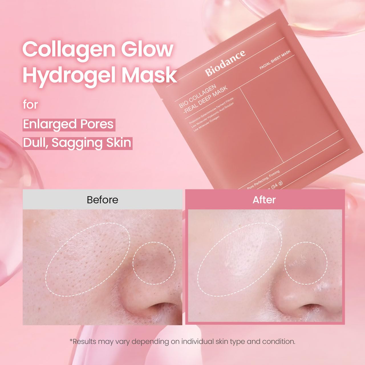 BIODANCE Rejuvenating Caviar PDRN Real Deep Mask, Overnight Hydrogel Face Mask, Skin Firming, Radiance, Enhancing Skin Recovery, Korean Skin Care, Self Care Gifts for Women | 1.19oz(34g) x 4ea