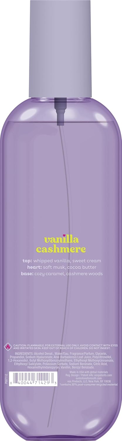eos Cashmere Body Mist- Vanilla, Body Spray for Women, Vegan, 6 fl oz