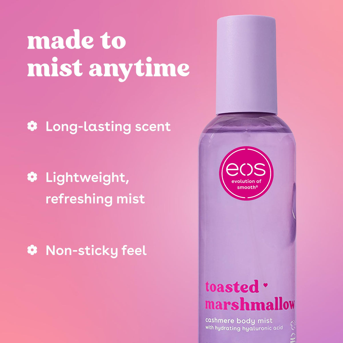 eos Cashmere Body Mist- Vanilla, Body Spray for Women, Vegan, 6 fl oz