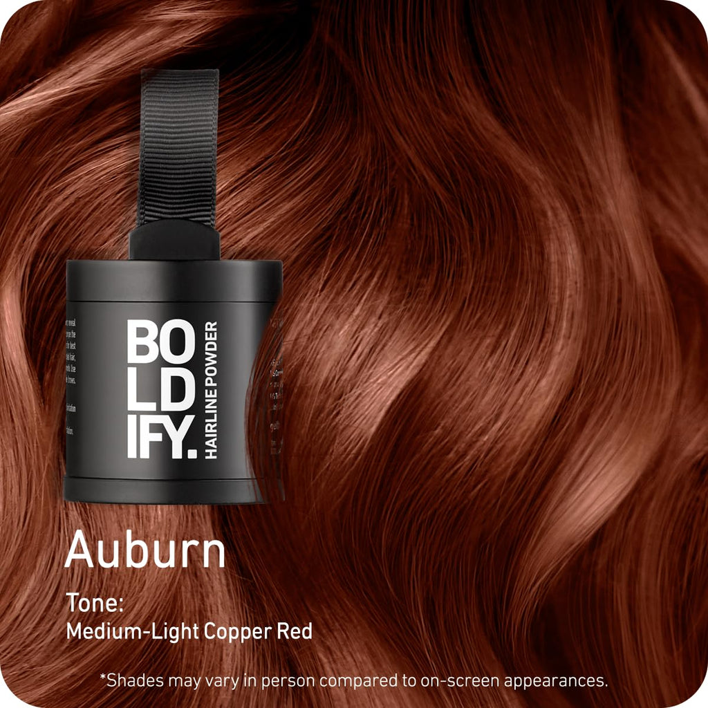 Boldify Hairline Powder, Root Touch Up Hair Color Light Brown 4g