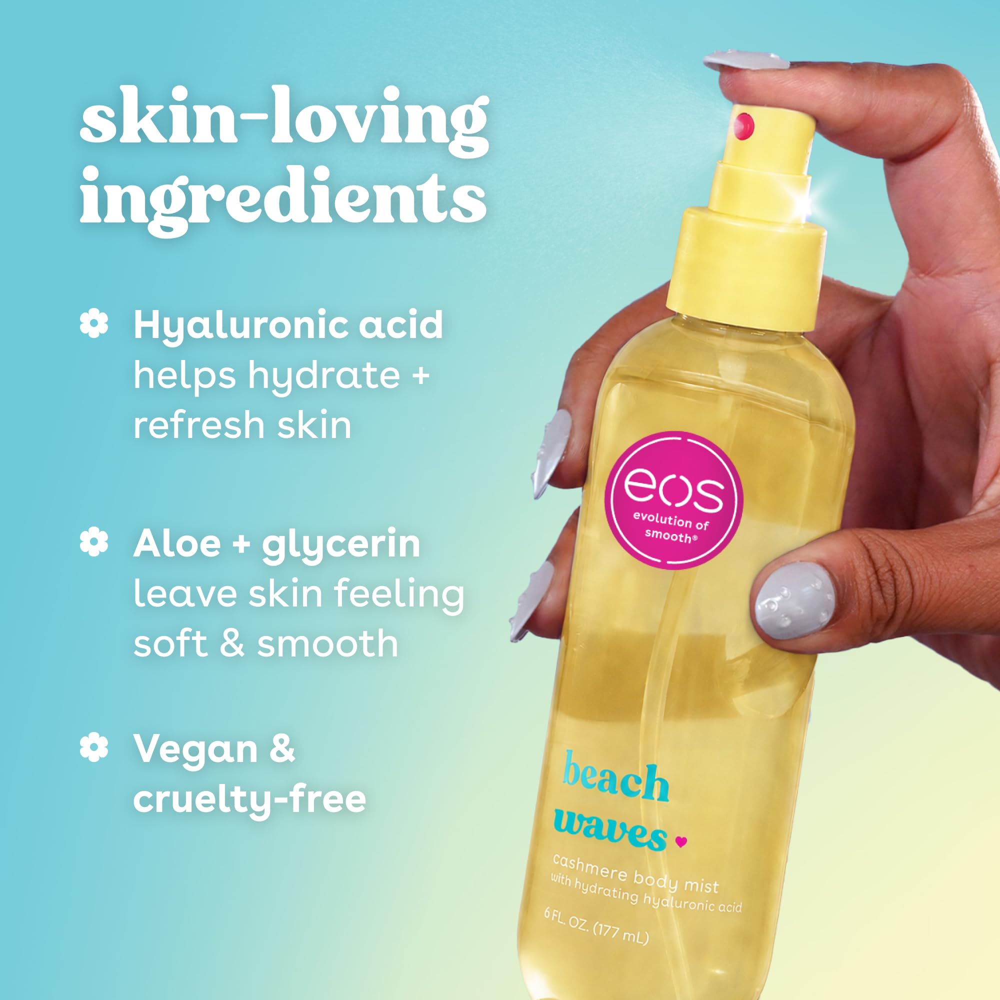 eos Cashmere Body Mist- Vanilla, Body Spray for Women, Vegan, 6 fl oz