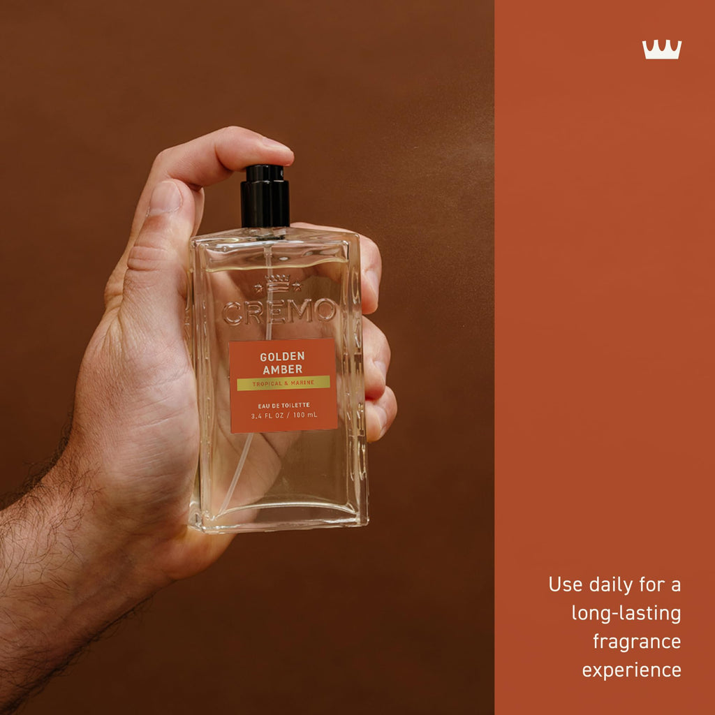 Cremo Cologne For Men - Spice & Black Vanilla Mens Cologne Spray, An Explosion of Vibrant Spices, Dark Woods and Black Vanilla, Multi-Layered Signature Men's Fragrances, 3.4 Fl Oz