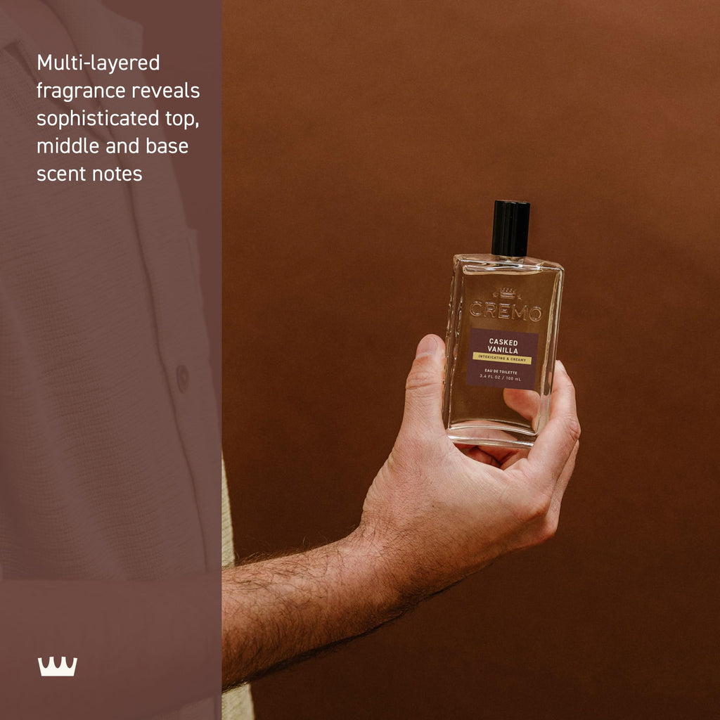 Cremo Cologne For Men - Spice & Black Vanilla Mens Cologne Spray, An Explosion of Vibrant Spices, Dark Woods and Black Vanilla, Multi-Layered Signature Men's Fragrances, 3.4 Fl Oz