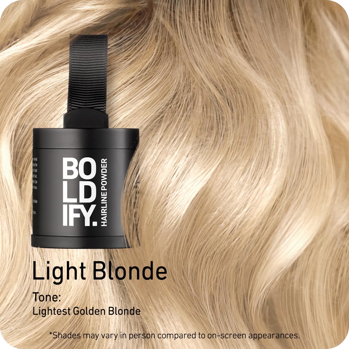 Boldify Hairline Powder, Root Touch Up Hair Color Light Brown 4g