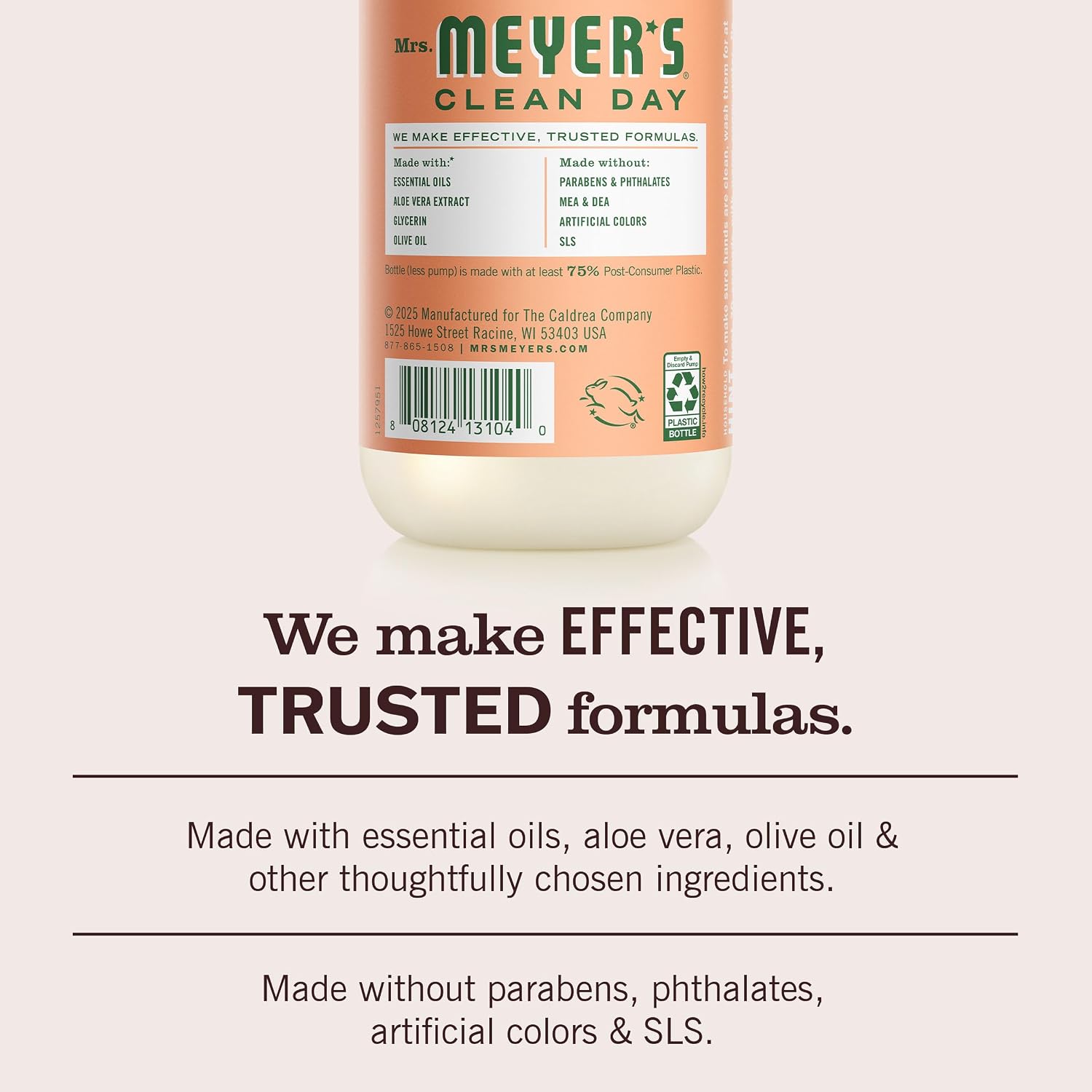 MRS. MEYER'S CLEAN DAY Liquid Hand Soap, Geranium, 12.5 fl oz, 3 Pack