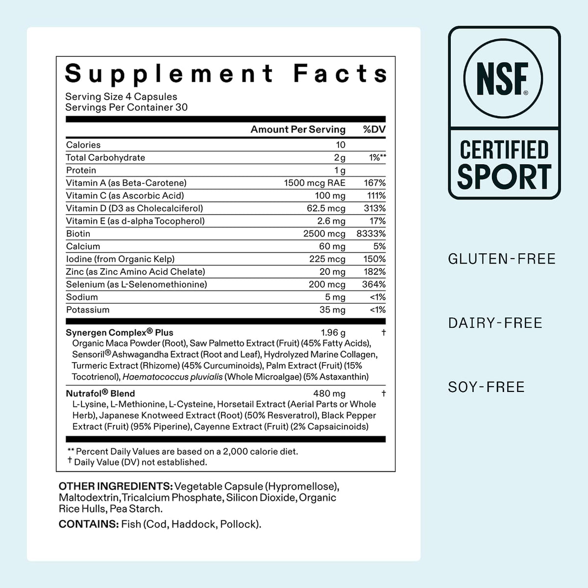 Nutrafol Women's Balance Hair Growth Supplements, Age 45+