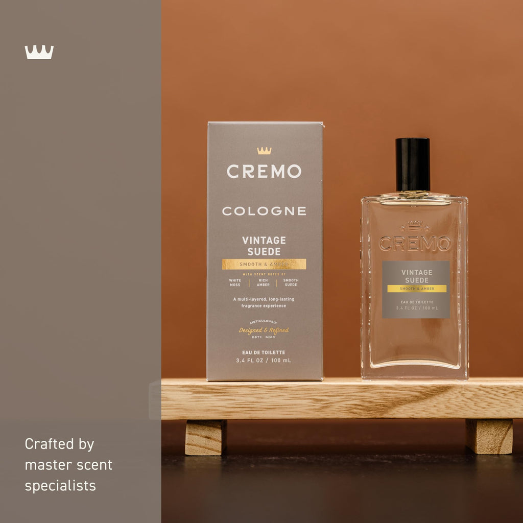 Cremo Cologne For Men - Spice & Black Vanilla Mens Cologne Spray, An Explosion of Vibrant Spices, Dark Woods and Black Vanilla, Multi-Layered Signature Men's Fragrances, 3.4 Fl Oz