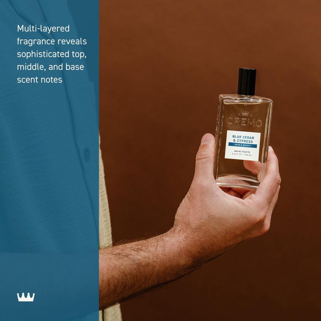 Cremo Cologne For Men - Spice & Black Vanilla Mens Cologne Spray, An Explosion of Vibrant Spices, Dark Woods and Black Vanilla, Multi-Layered Signature Men's Fragrances, 3.4 Fl Oz