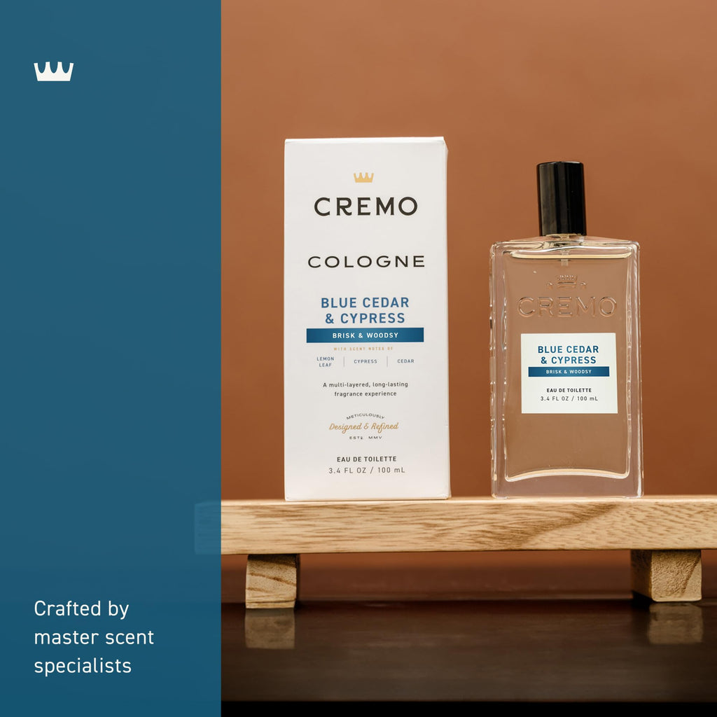 Cremo Cologne For Men - Spice & Black Vanilla Mens Cologne Spray, An Explosion of Vibrant Spices, Dark Woods and Black Vanilla, Multi-Layered Signature Men's Fragrances, 3.4 Fl Oz