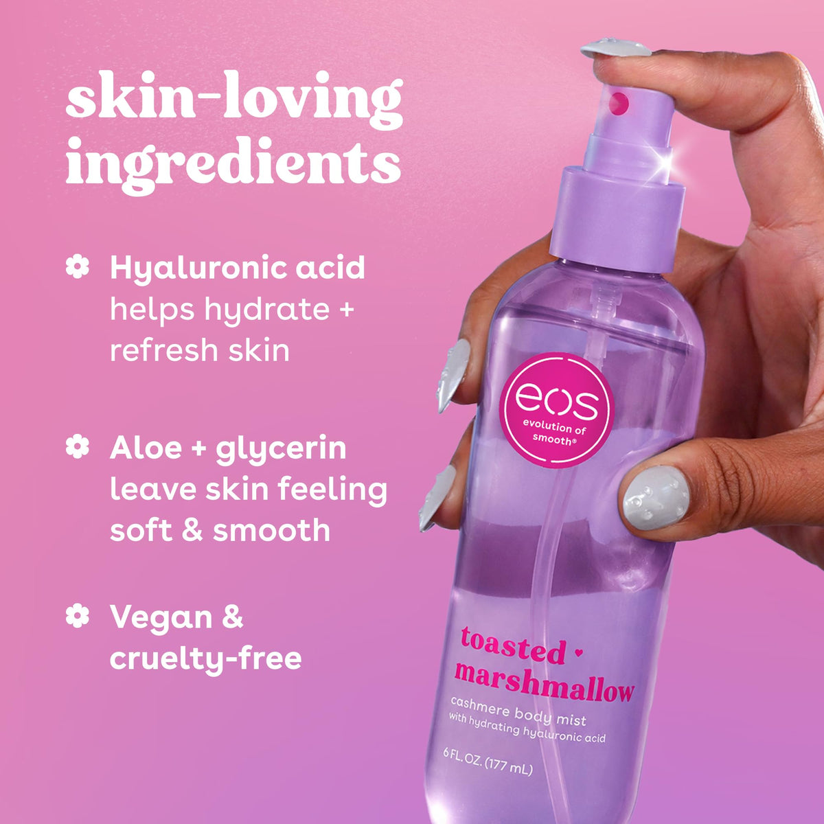 eos Cashmere Body Mist- Vanilla, Body Spray for Women, Vegan, 6 fl oz