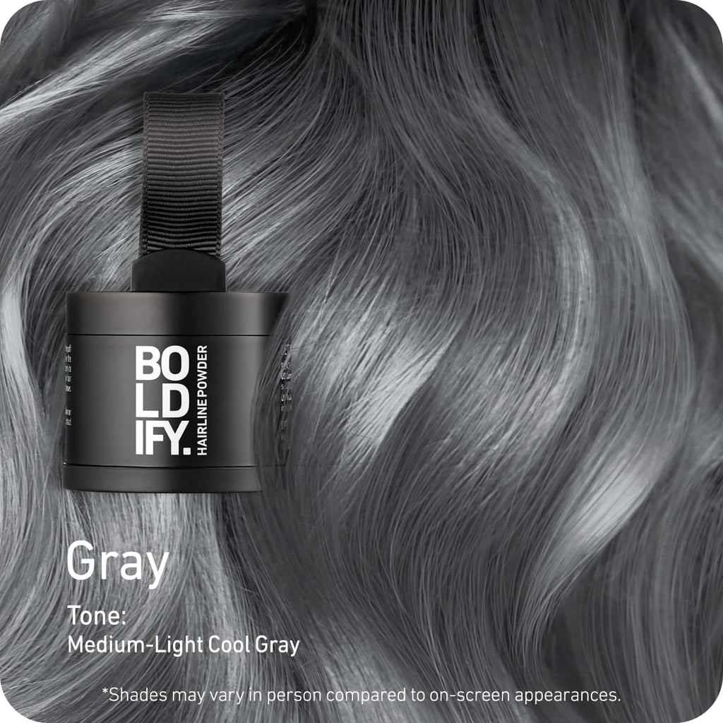 Boldify Hairline Powder, Root Touch Up Hair Color Light Brown 4g