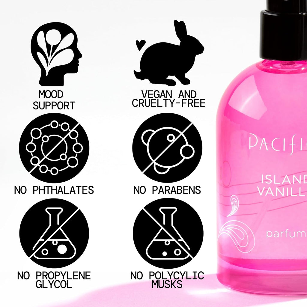 Pacifica Indian Coconut Nectar Perfume Spray – Tropical Vanilla & Coconut Fragrance, Layerable Beachy Perfume for Women, Clean, Non-Toxic, Vegan & Cruelty-Free Formula, All-Day Long Lasting