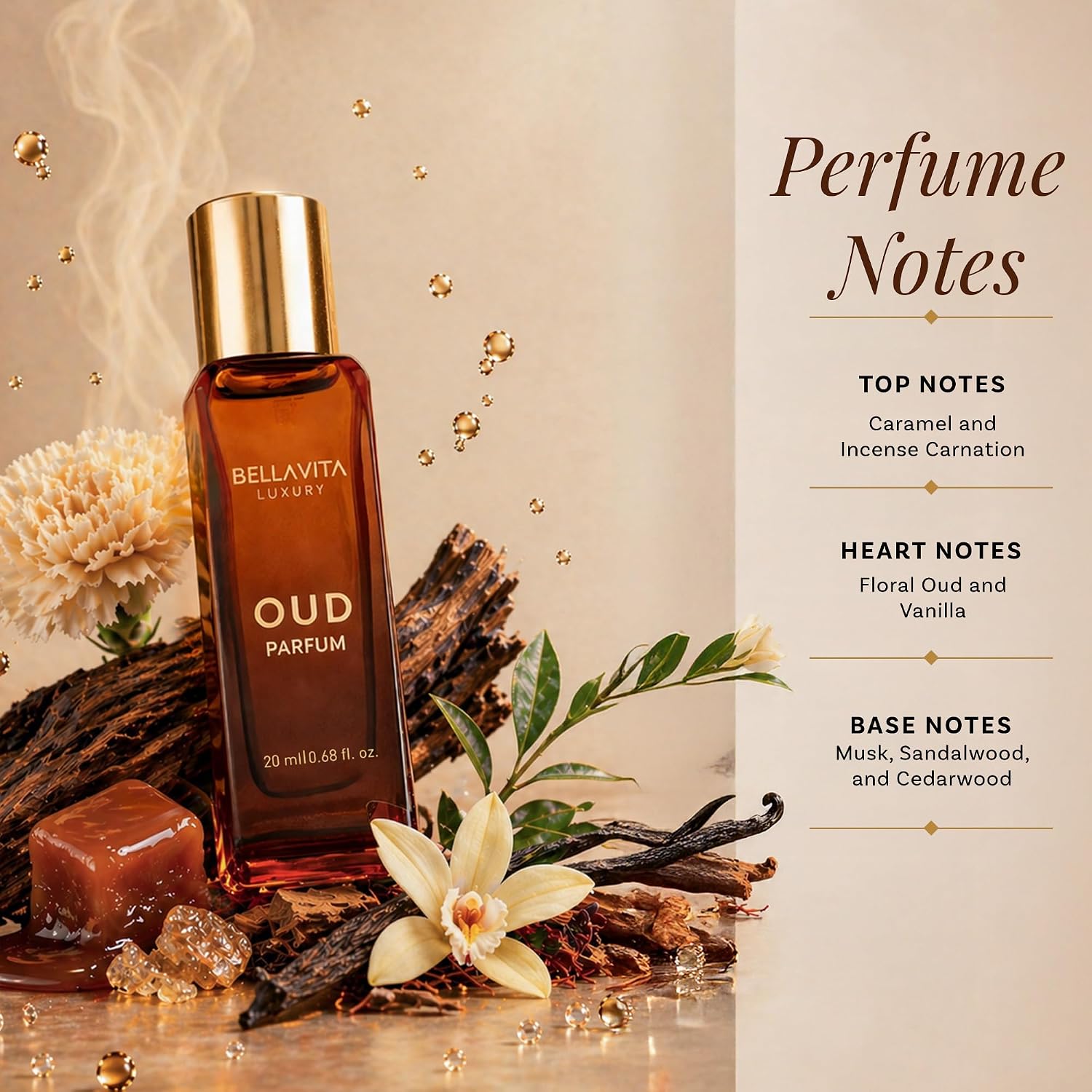 Bella Vita Organic Man Luxury Perfume Gift Set 4x20 ML for Men with Dominus, Oud, CEO, Impact Perfume|Woody, Citrusy Long Lasting EDP & EDC Fragrance Scent |80 ML