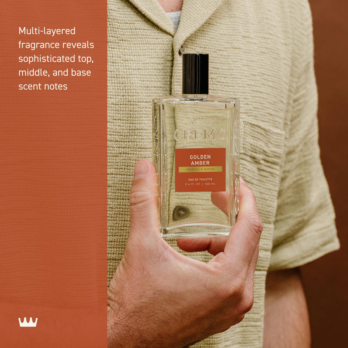 Cremo Cologne For Men - Spice & Black Vanilla Mens Cologne Spray, An Explosion of Vibrant Spices, Dark Woods and Black Vanilla, Multi-Layered Signature Men's Fragrances, 3.4 Fl Oz