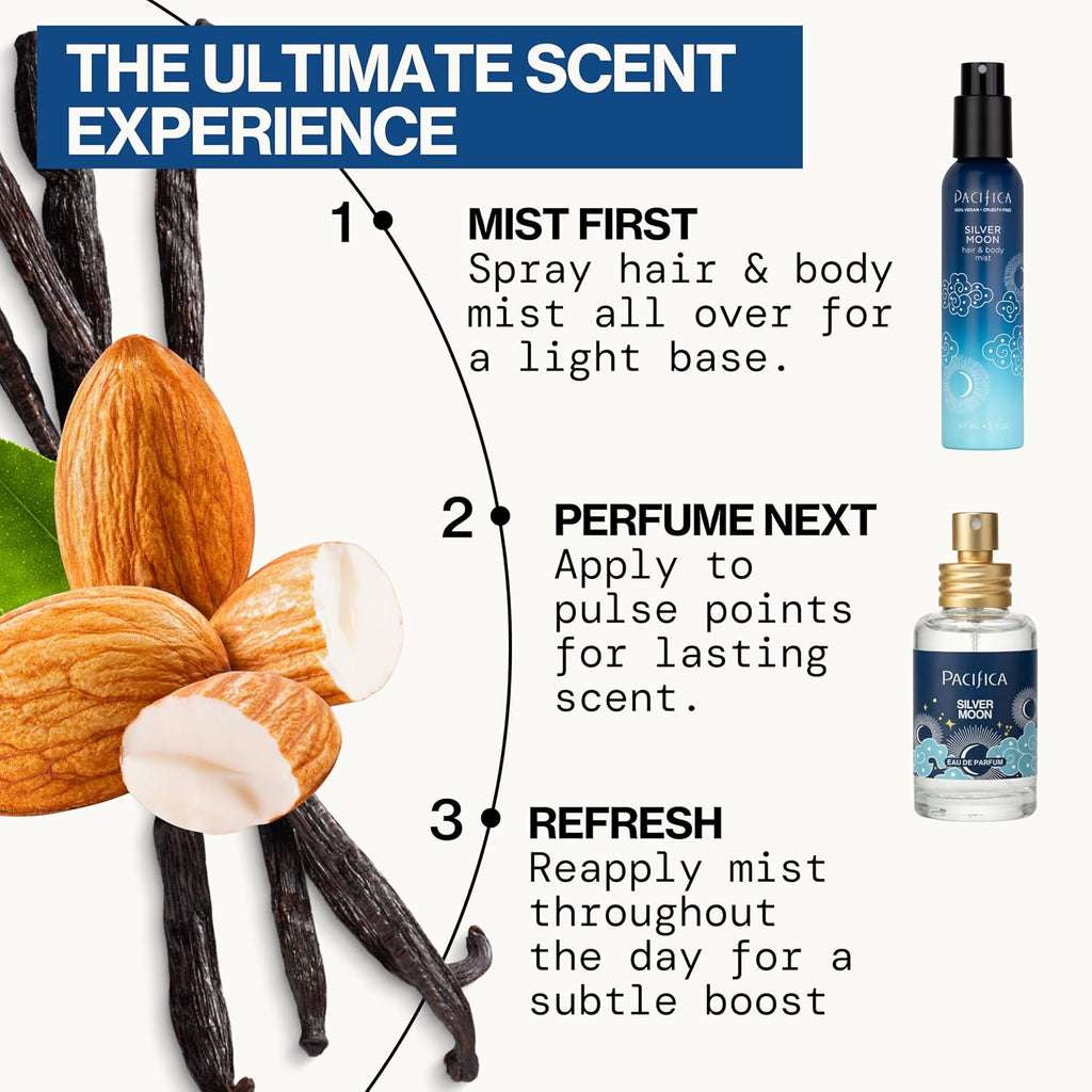 Pacifica Indian Coconut Nectar Perfume Spray – Tropical Vanilla & Coconut Fragrance, Layerable Beachy Perfume for Women, Clean, Non-Toxic, Vegan & Cruelty-Free Formula, All-Day Long Lasting