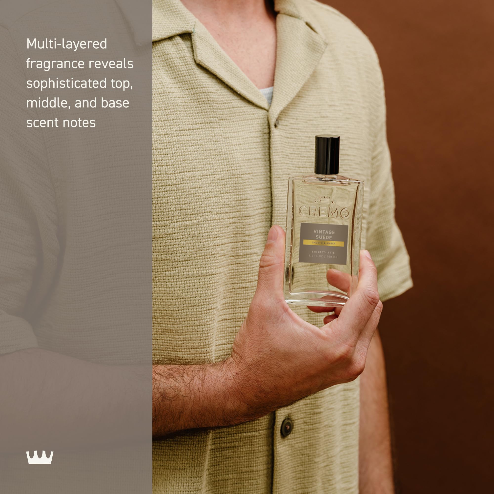 Cremo Cologne For Men - Spice & Black Vanilla Mens Cologne Spray, An Explosion of Vibrant Spices, Dark Woods and Black Vanilla, Multi-Layered Signature Men's Fragrances, 3.4 Fl Oz